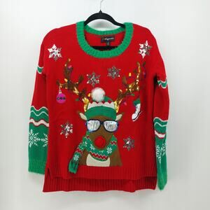 33 Degree Ugly Christmas Sweater Cool Reindeer Ornaments M